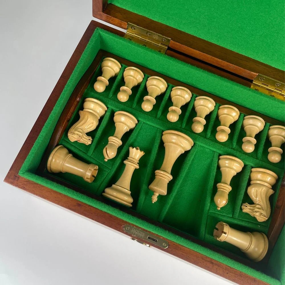 1894 Edition 4" Chess Pieces in Mahogany Casket - Image 3