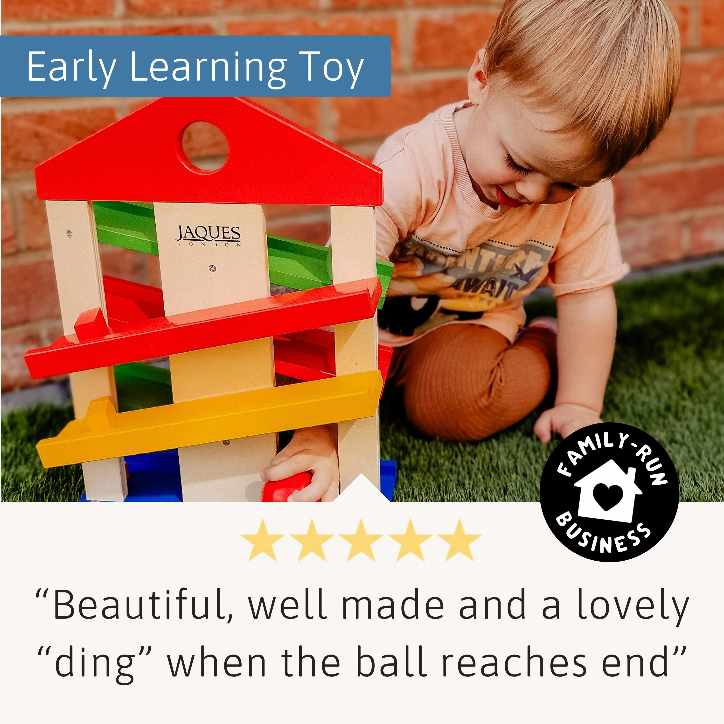Ball Track - Wooden Ramp Toy - Image 4