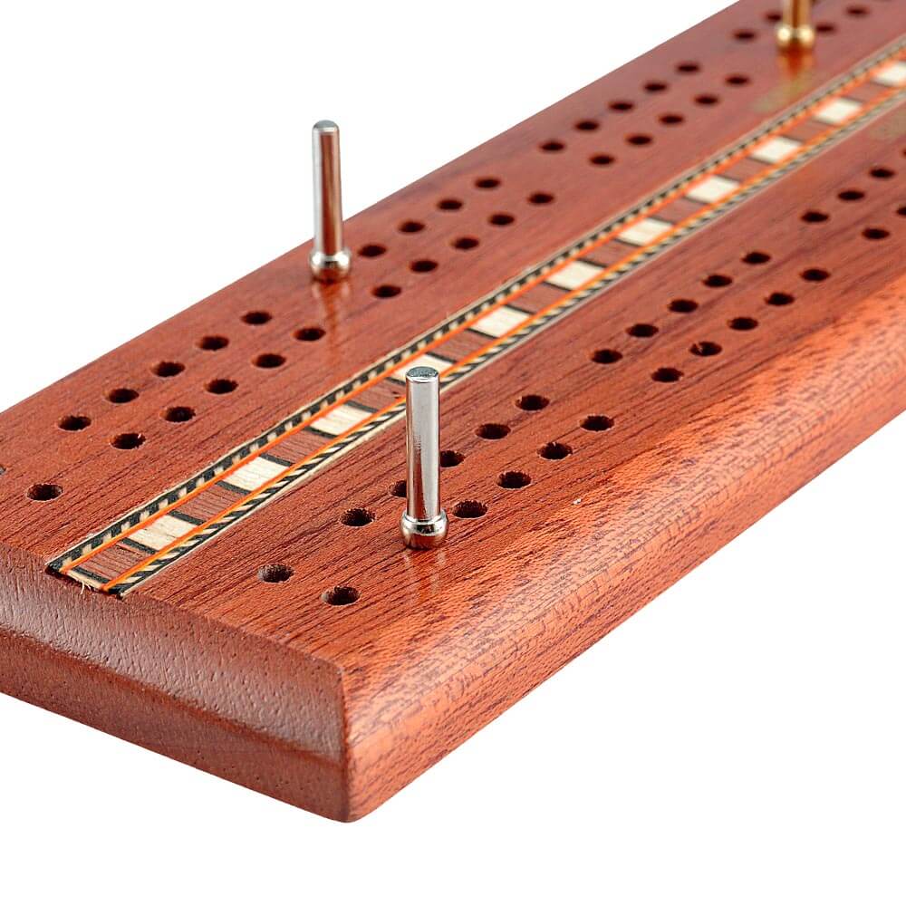 Mahogany Cribbage Board - Cribbage Set with Cards - Image 2