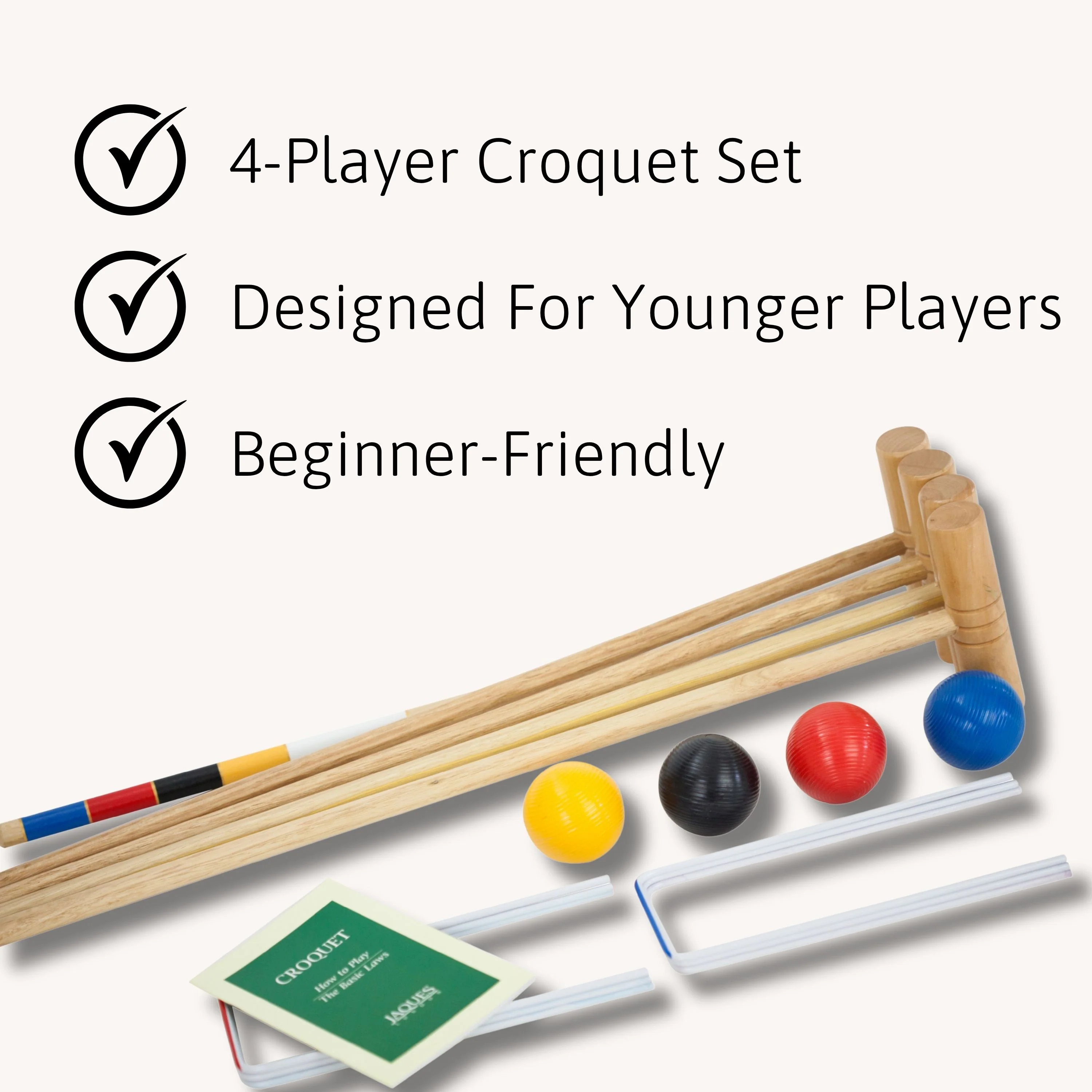 Tonbridge Croquet Set with Drawstring Bag - Image 5