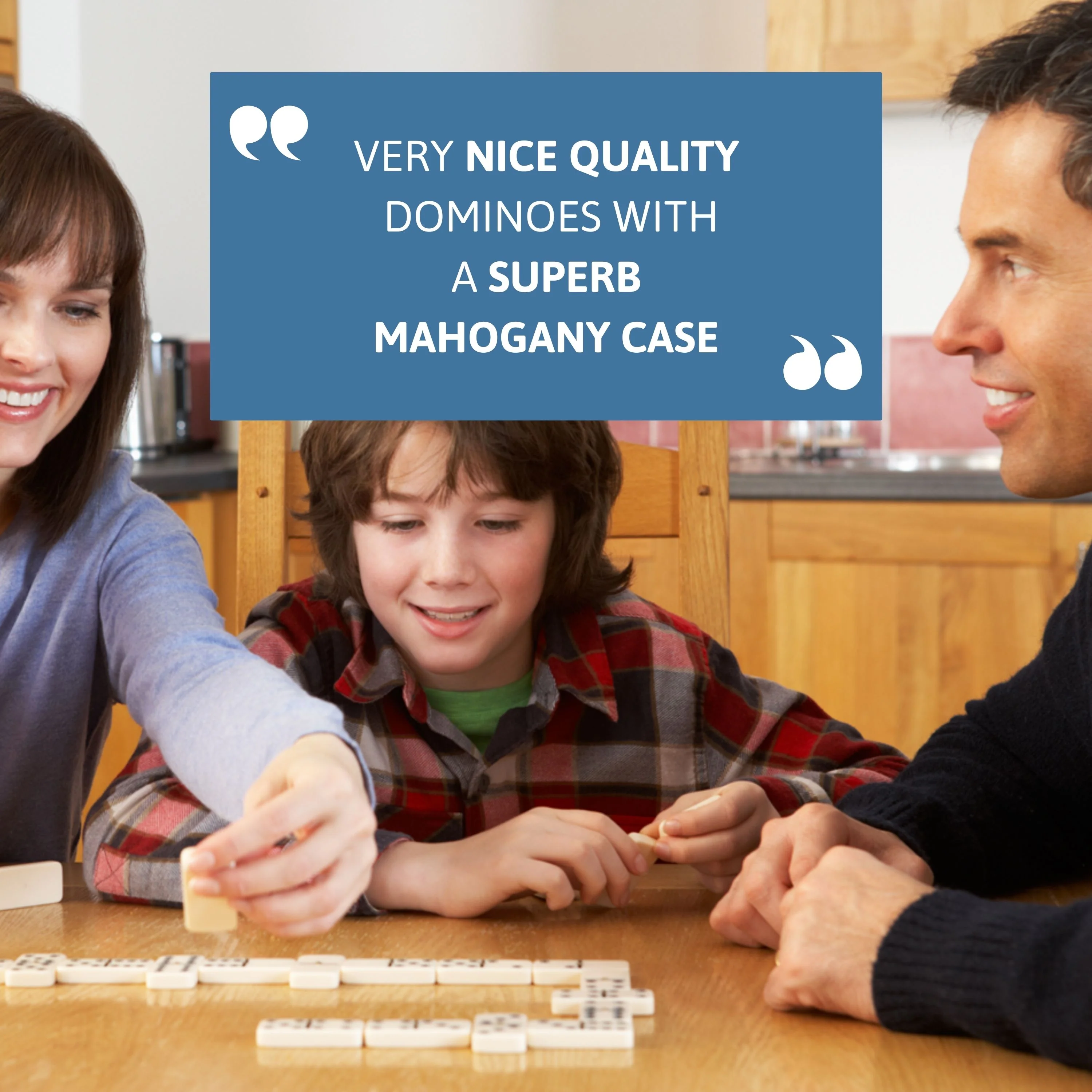 Double Six Dominoes - Dominoes Set with Mahogany Case - Image 5