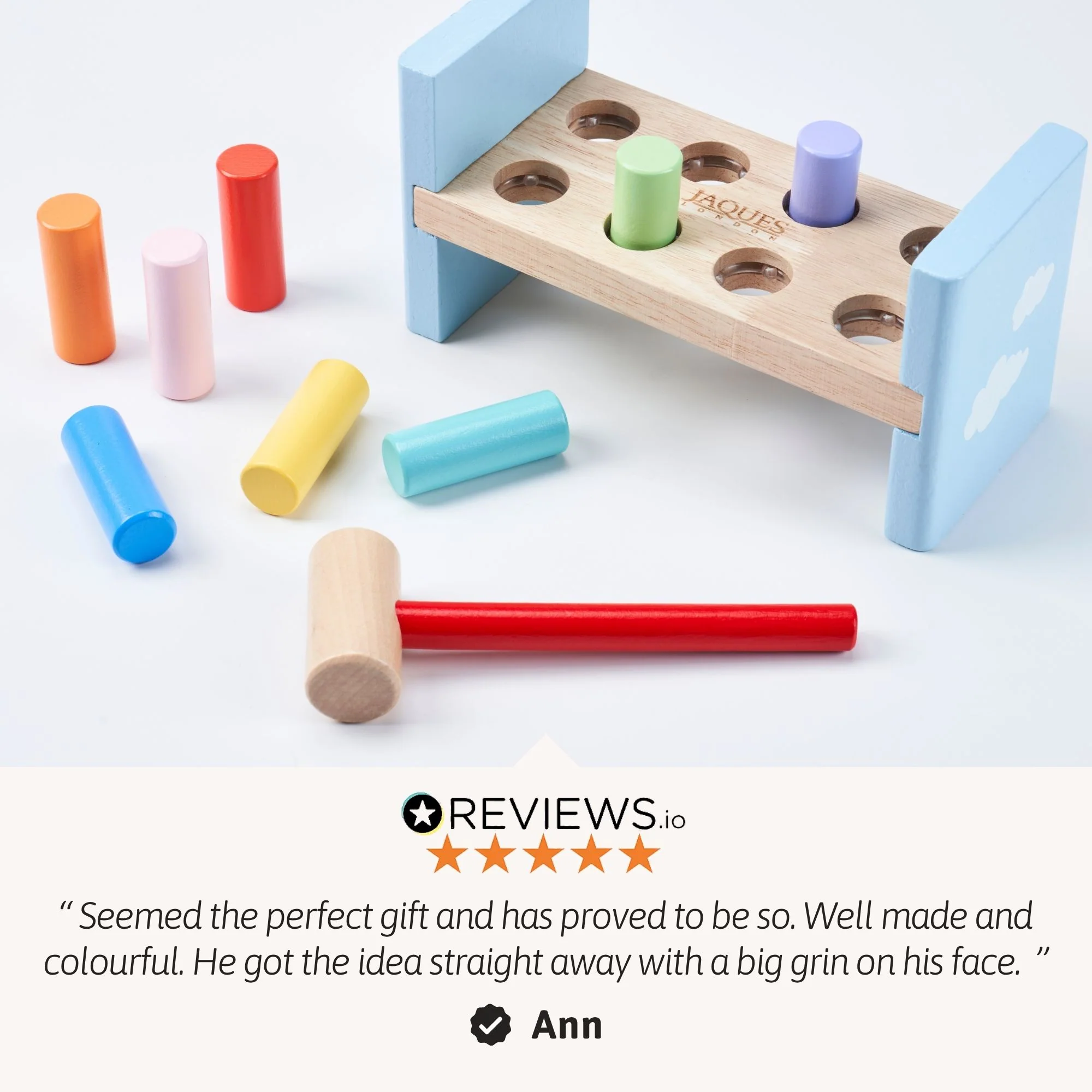 Wooden Hammer Bench - Toddler Toy - Image 4