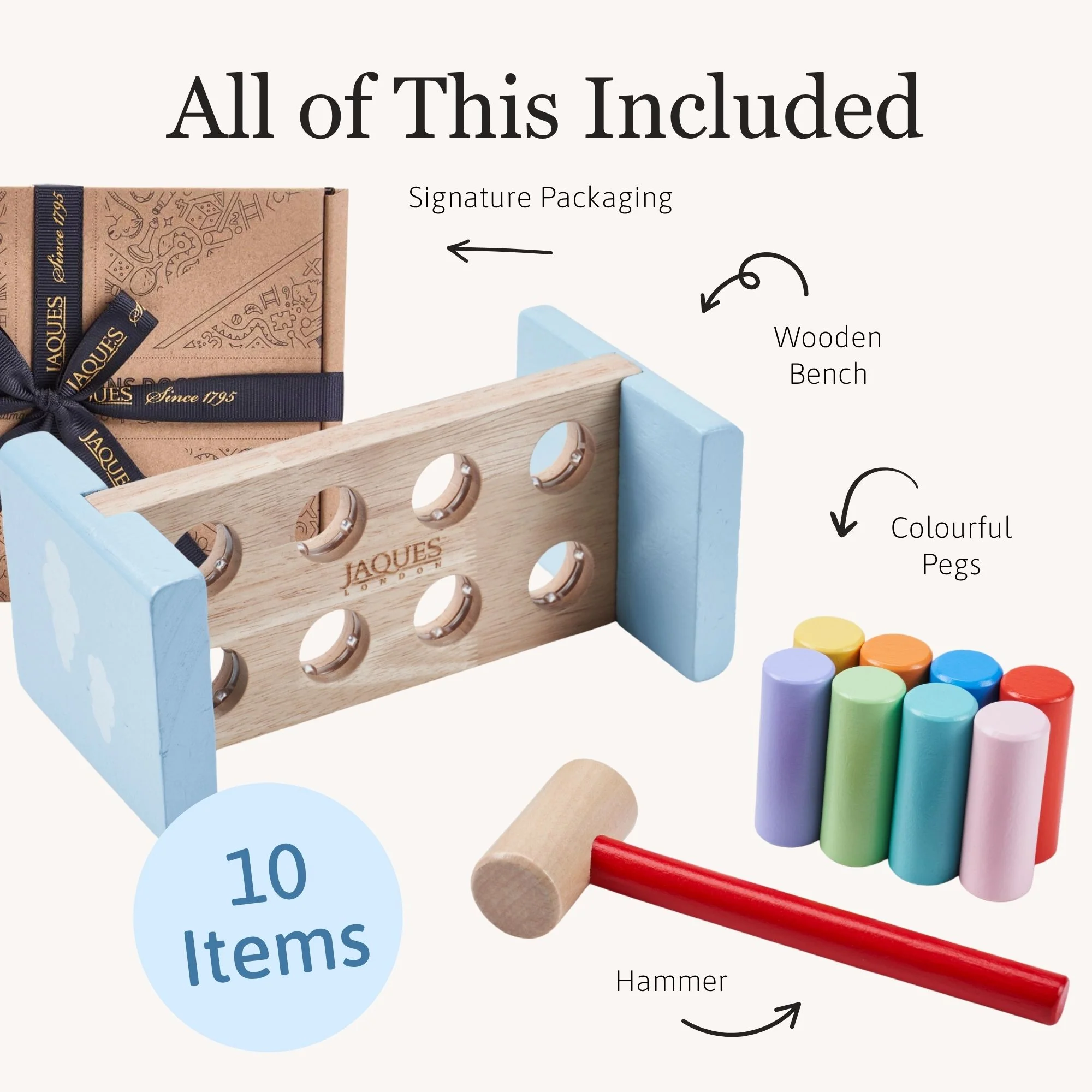 Wooden Hammer Bench - Toddler Toy - Image 5