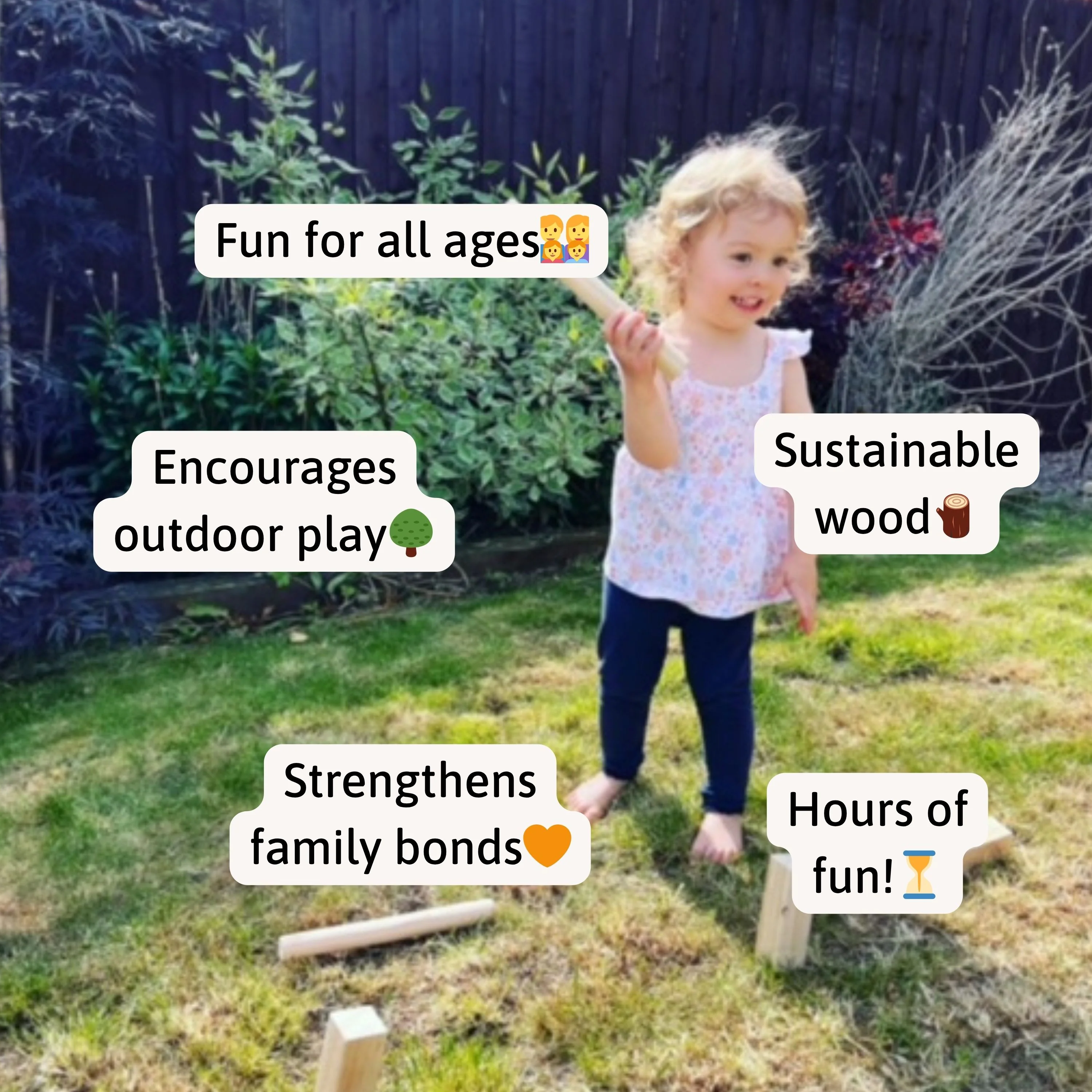 Kubb Outdoor Game - Garden Games for All Ages - Image 7