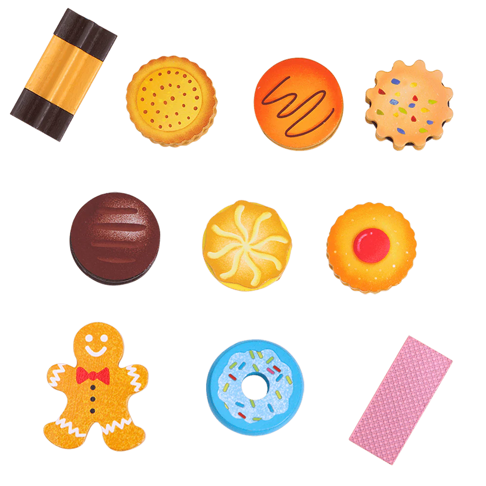 Wooden Biscuits Toy - Play Food - Image 3