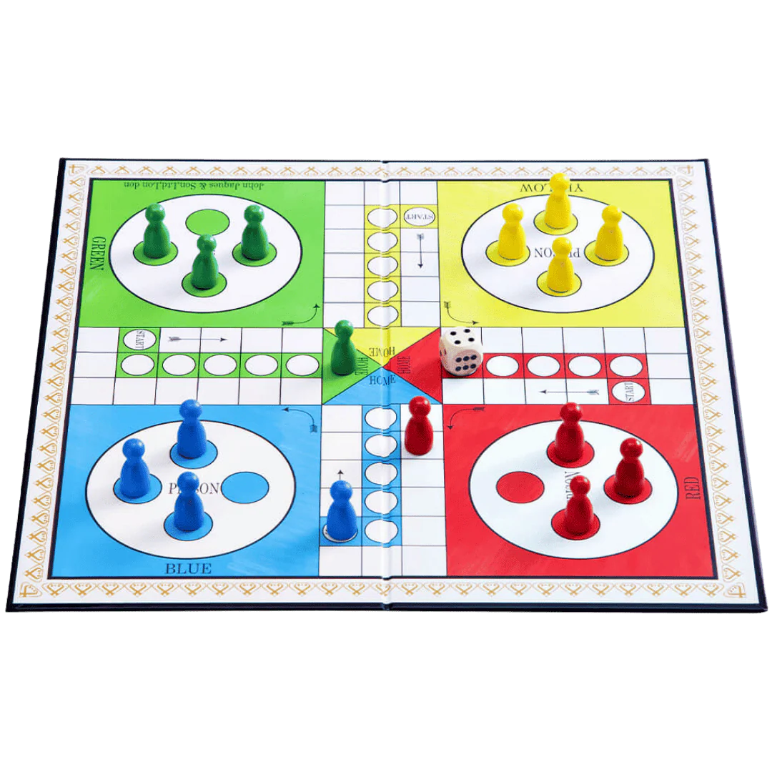 Ludo Board Game - 12" Folding Ludo Board