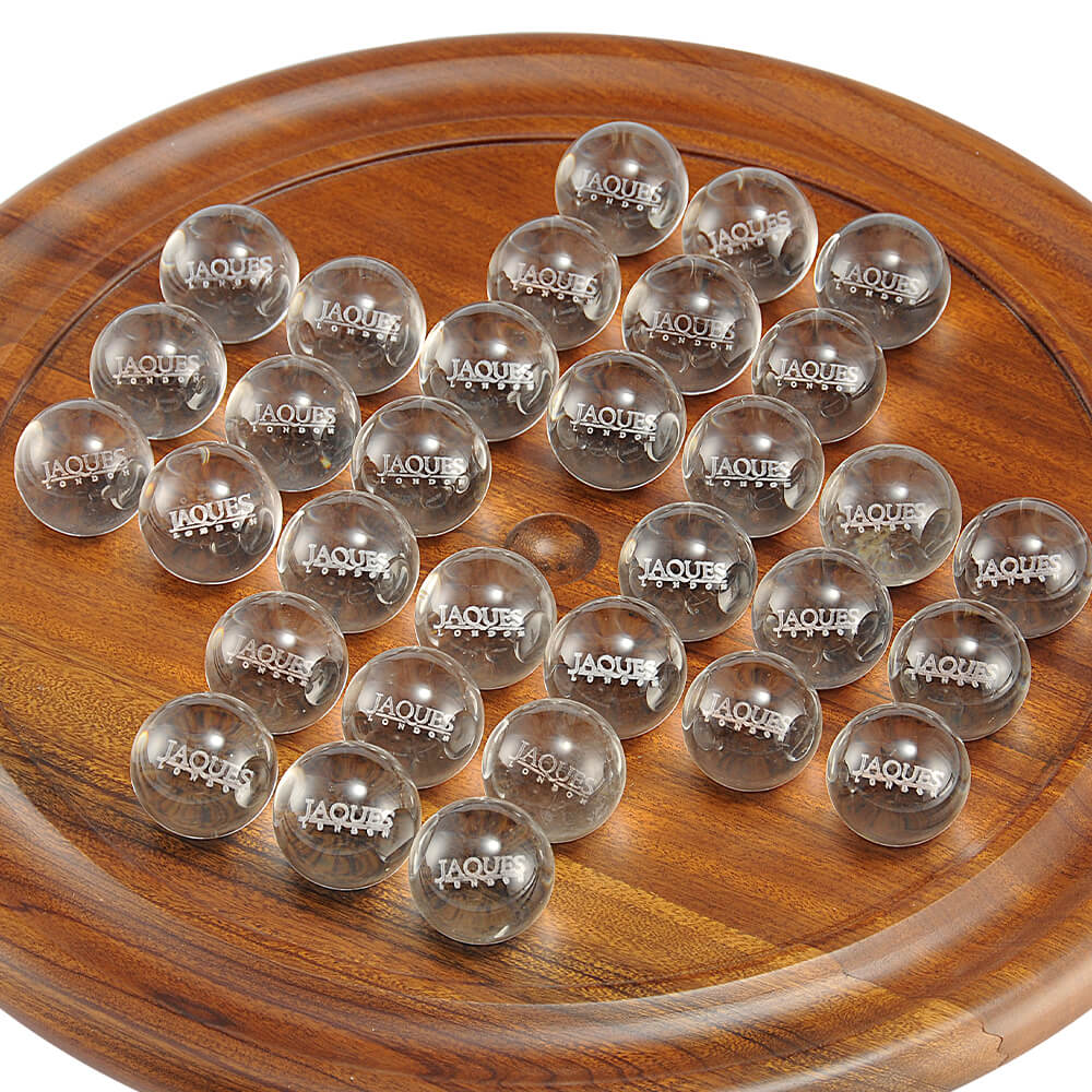 Luxury Solitaire - Walnut and Glass Solitaire Set - Image 2