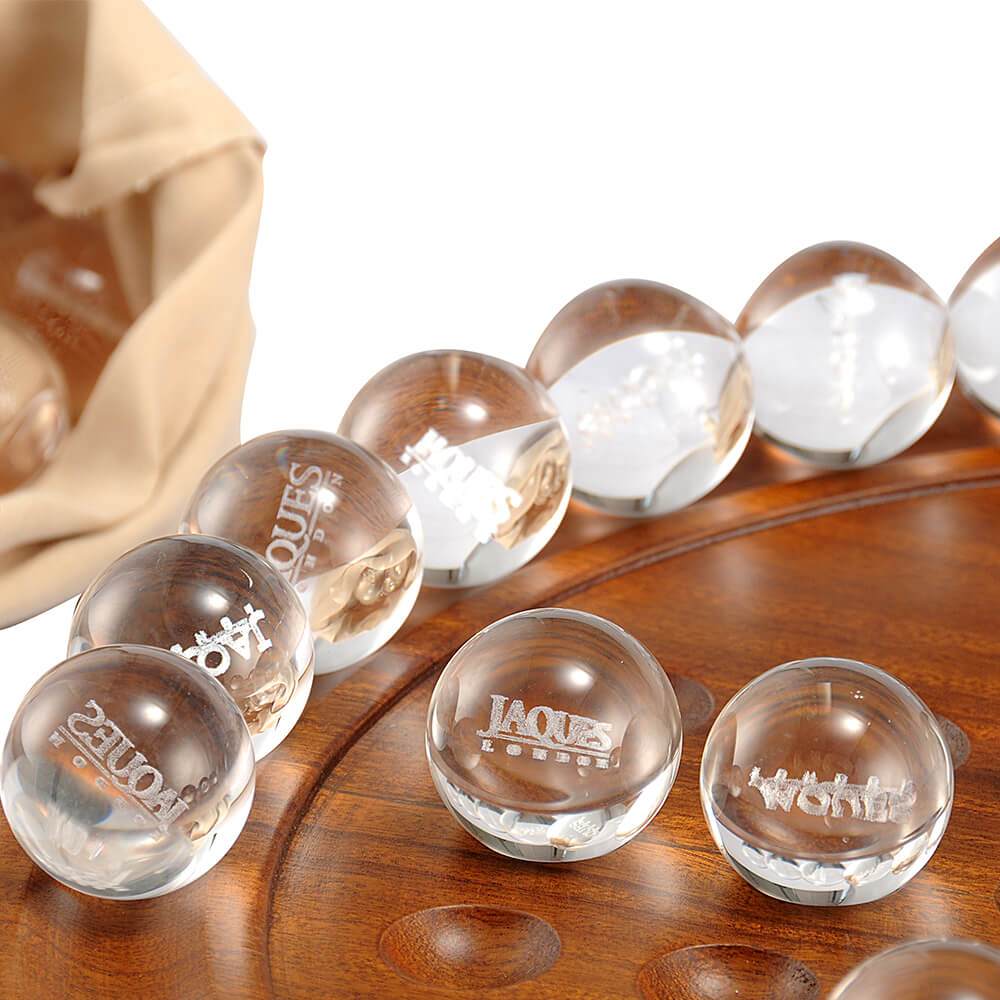 Luxury Solitaire - Walnut and Glass Solitaire Set - Image 3
