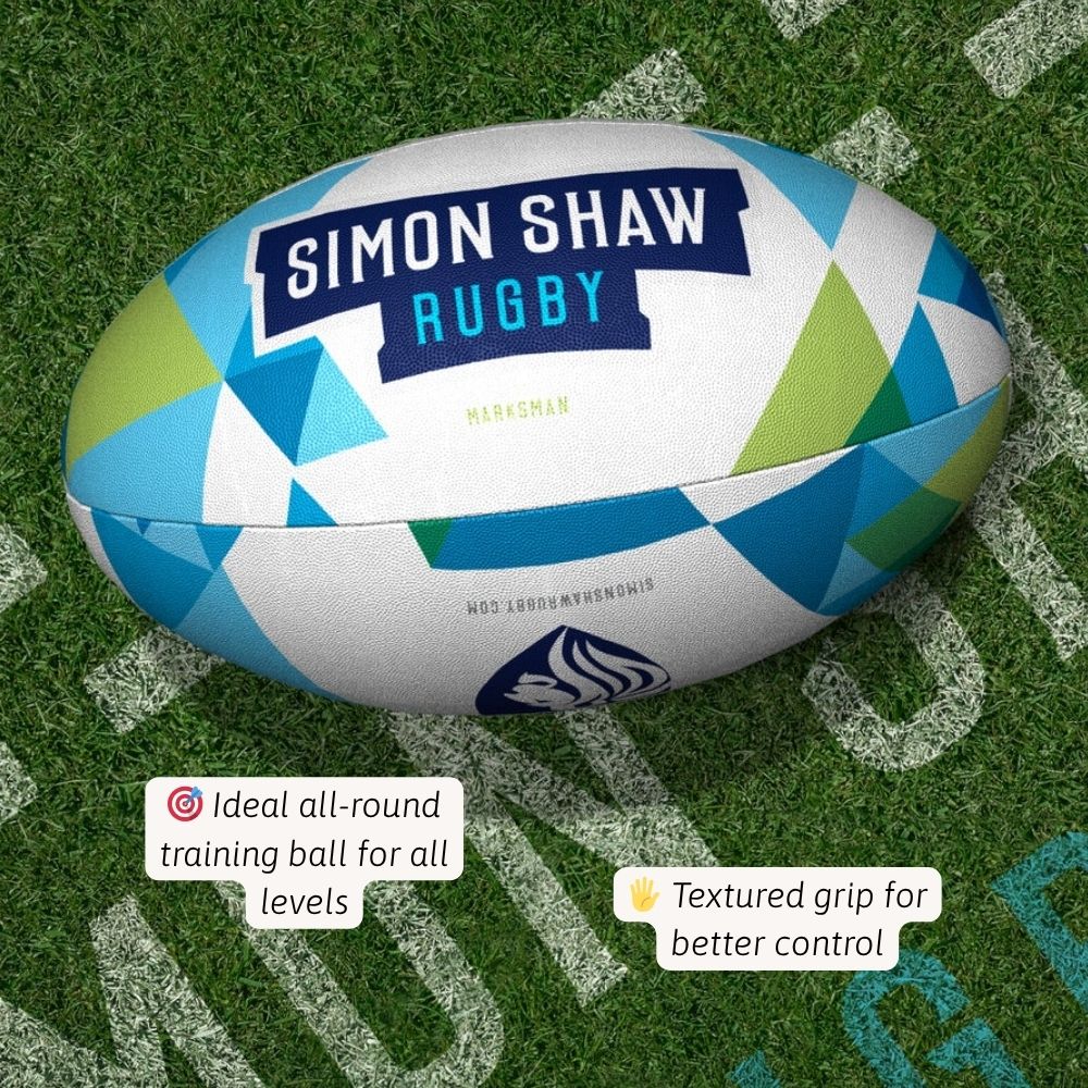 Simon Shaw Marksman Junior Rugby Ball - Image 3