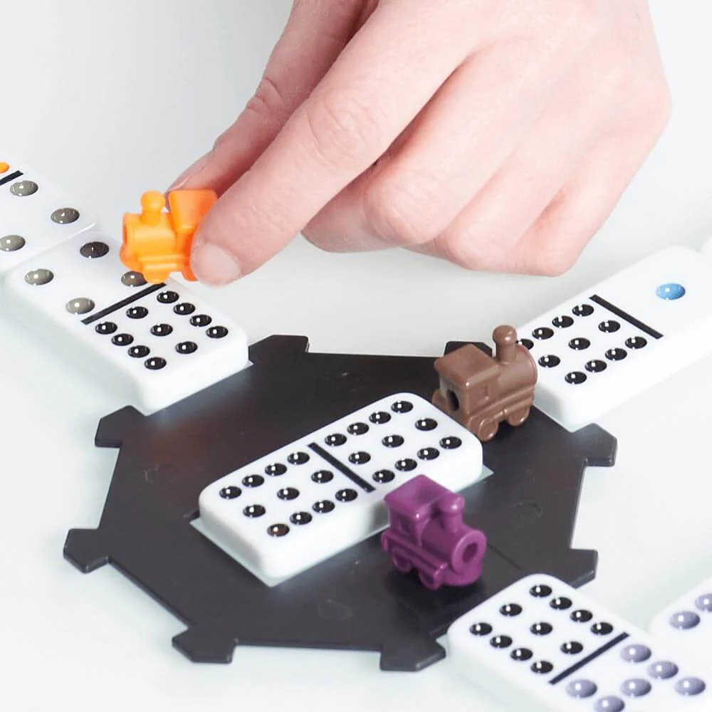 Mexican Train Dominoes - Mexican Dominoes in Wooden Box - Image 3