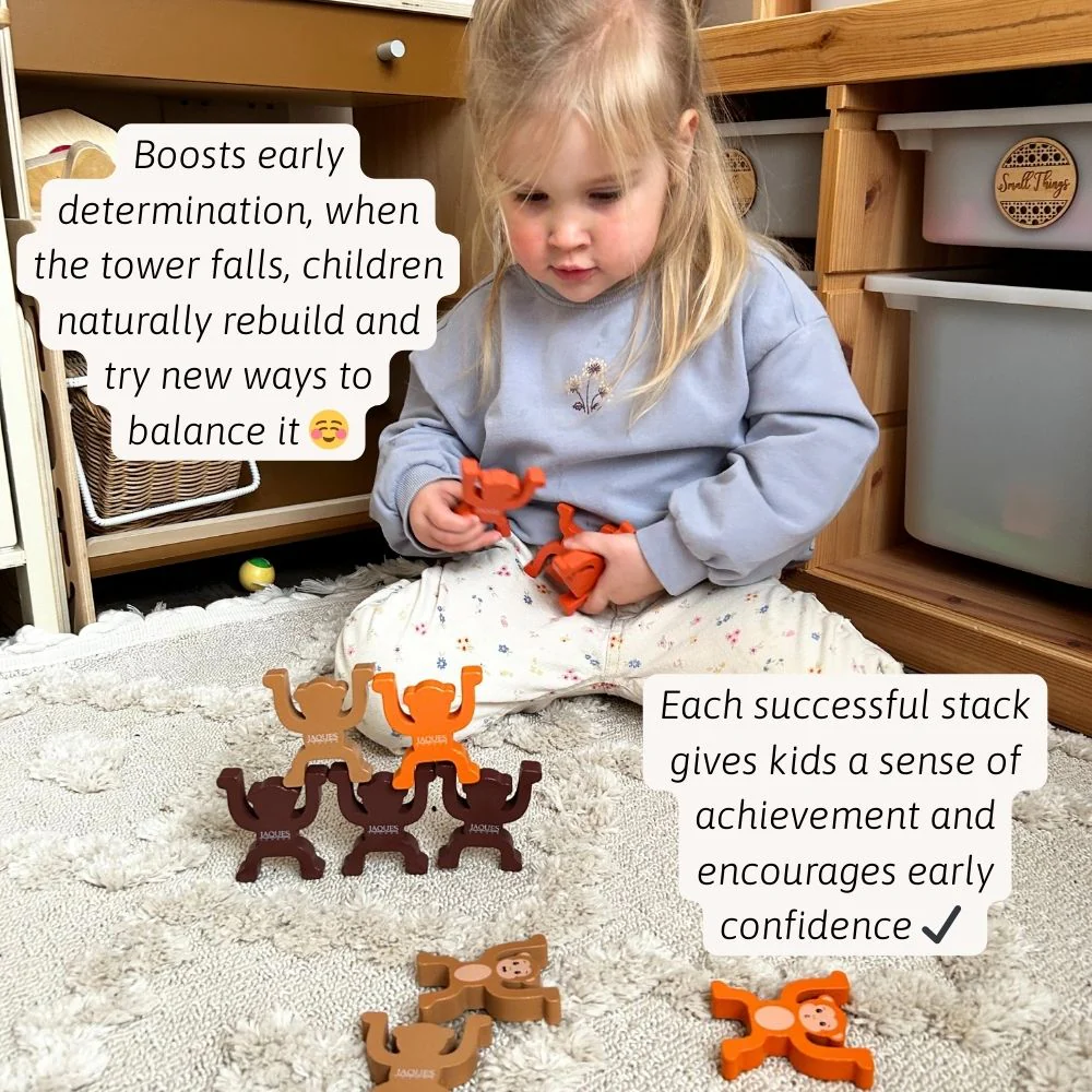 Stacking Monkeys - Wooden Stacking Toy - Image 3