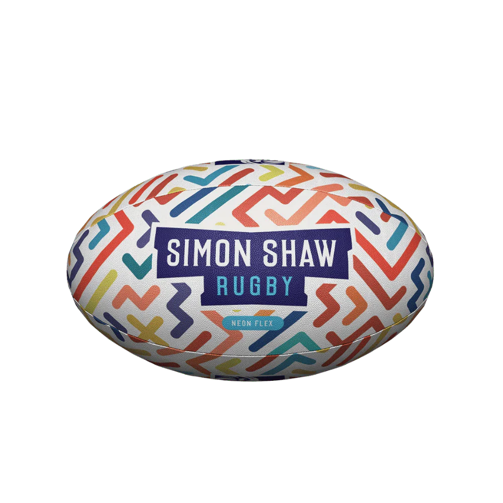 Simon Shaw Neon Flex Junior Rugby Ball