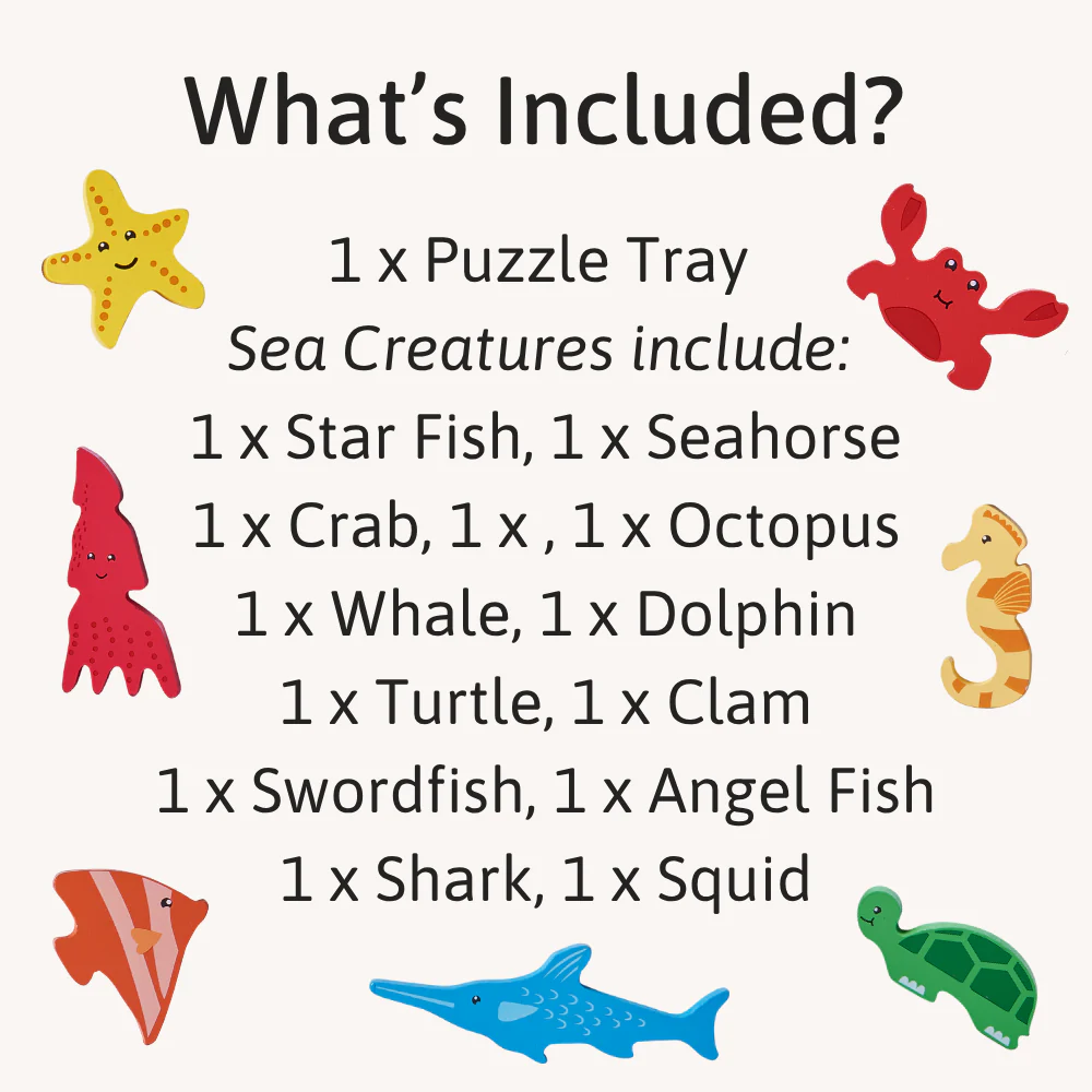 Ocean Puzzle - Wooden Toy For Kids - Image 3