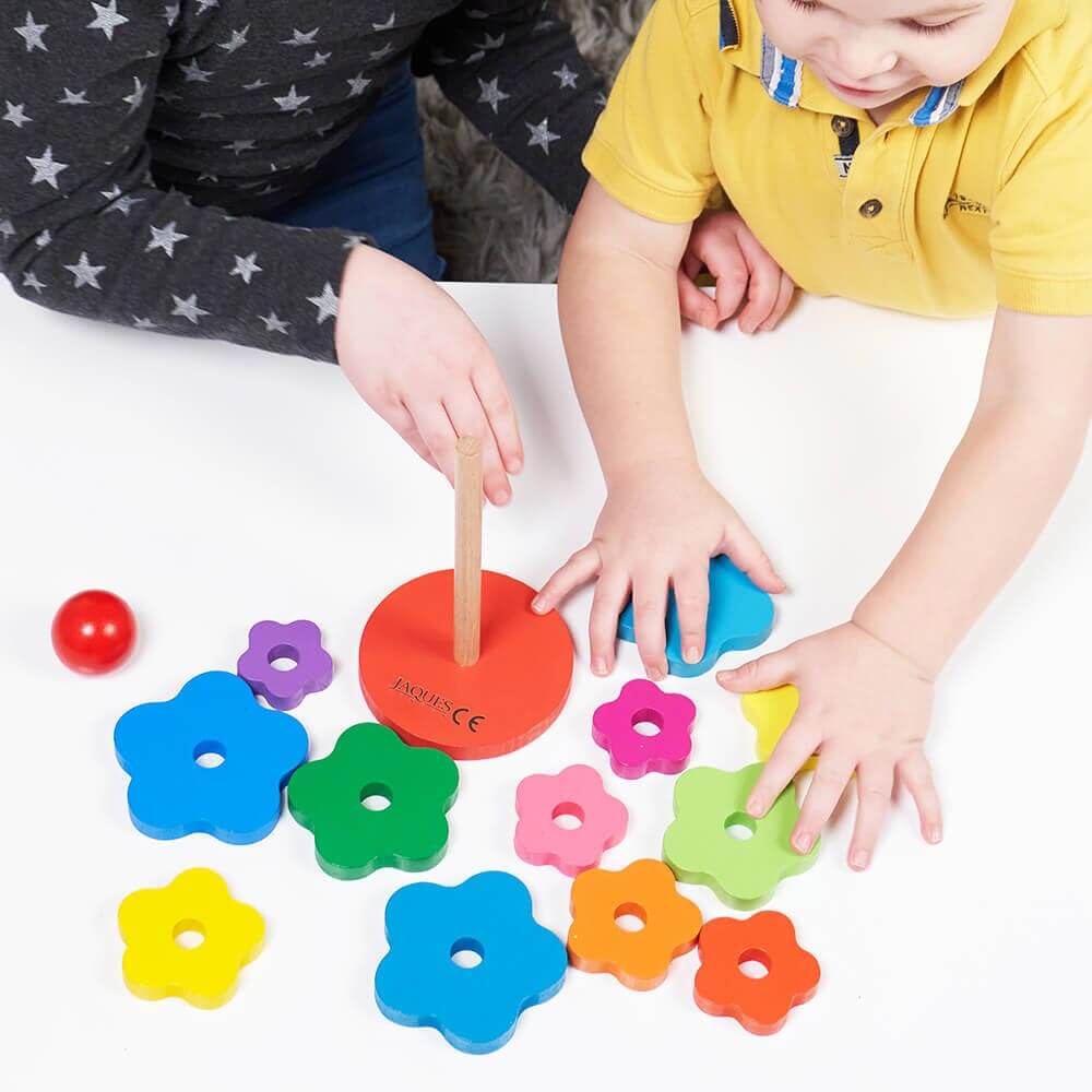 Stacking Rings Toy - Wooden Rainbow Toy - Image 3