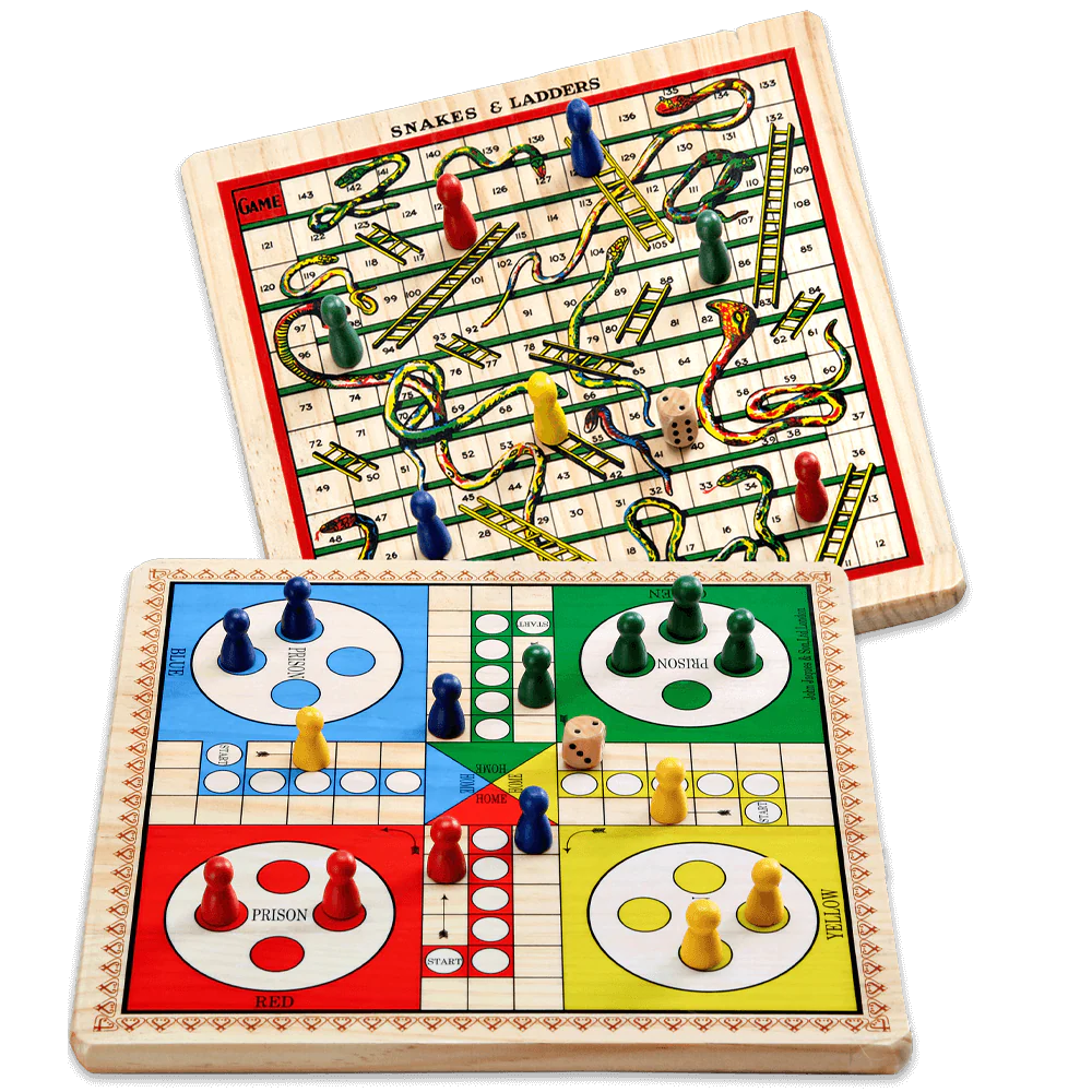 Classic Board Game - Snakes and Ladders & Ludo