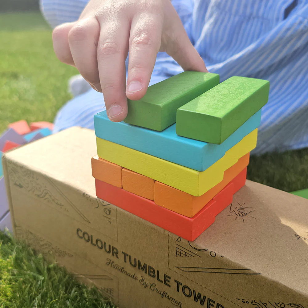 Rainbow Building Blocks - 3 in 1 Wooden Toy - Image 3