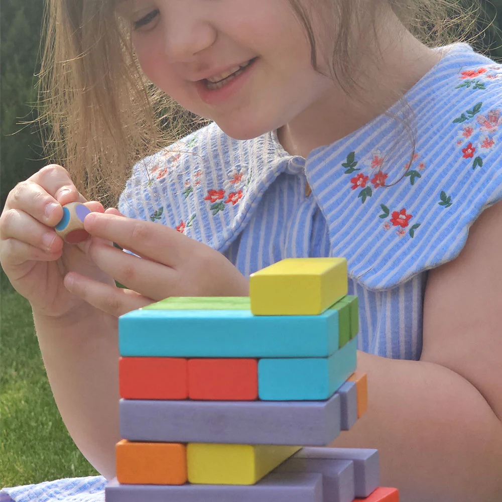 Rainbow Building Blocks - 3 in 1 Wooden Toy - Image 5