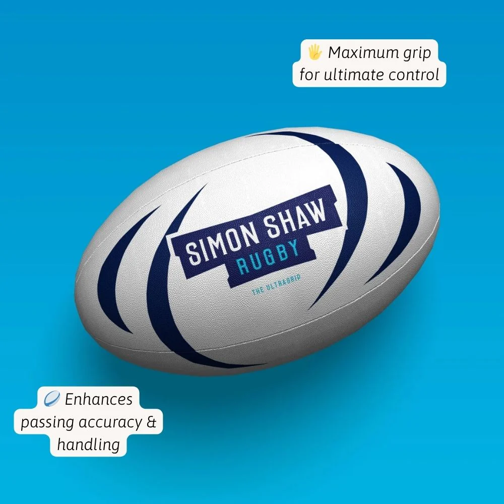 Simon Shaw UltraGrip Rugby Ball - Image 2