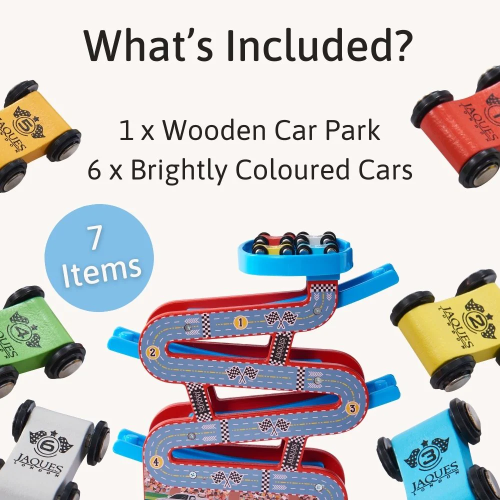 Car Garage Toy - Wooden Car Garage - Image 3