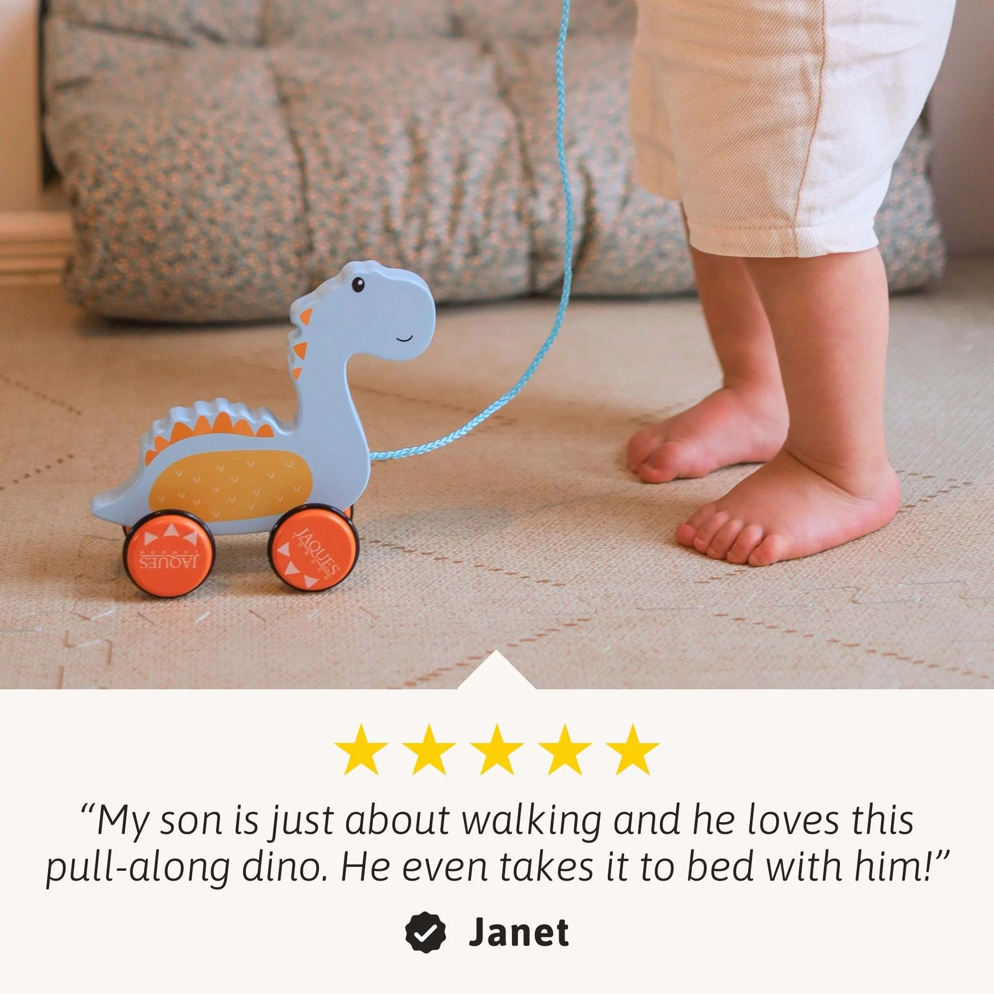 Dylan The Dinosaur Pull Along Toy - Image 4