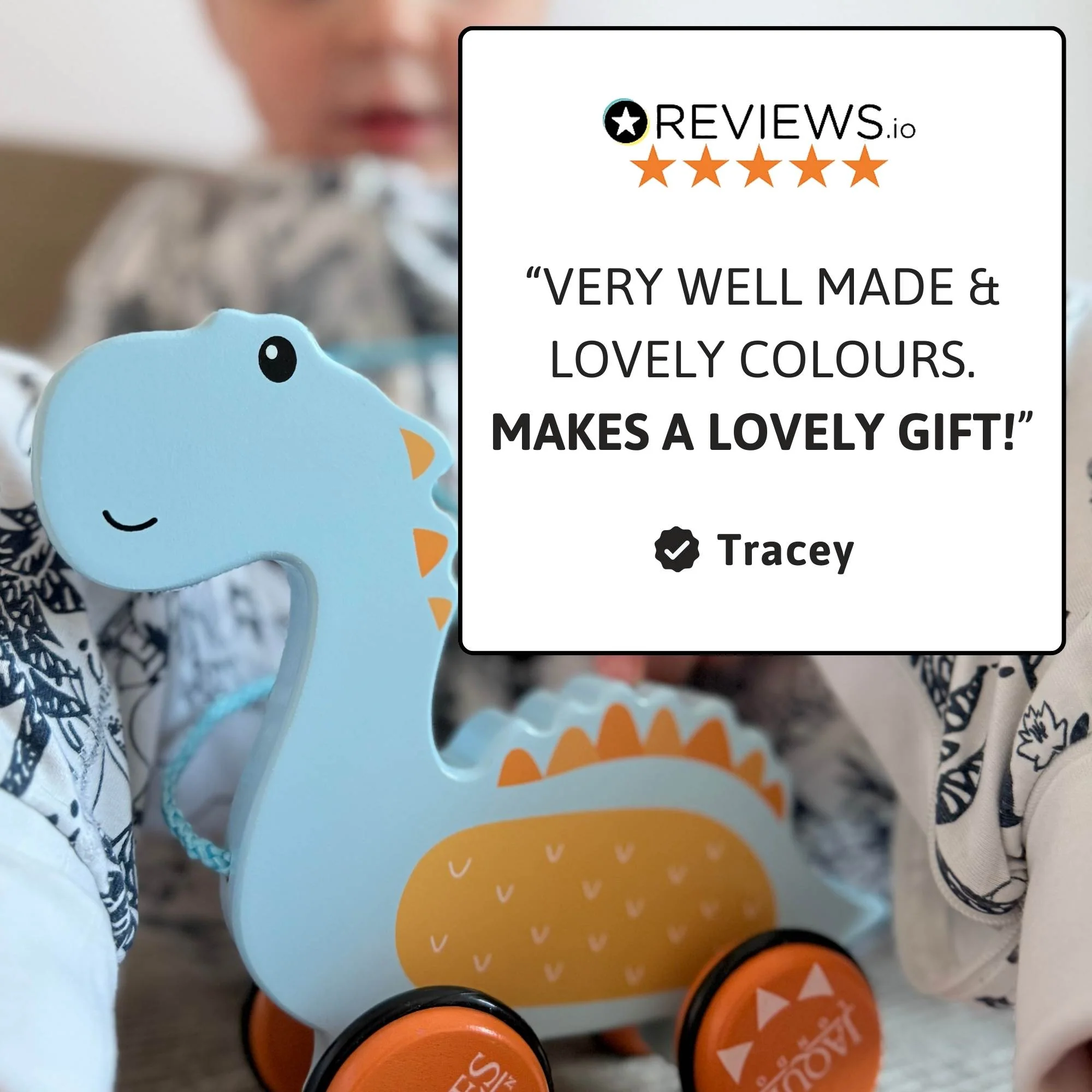 Dylan The Dinosaur Pull Along Toy - Image 7
