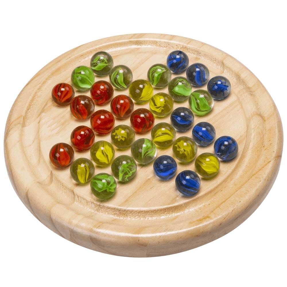 Wooden Solitaire - Wooden Solitaire Game with Marbles - Image 2