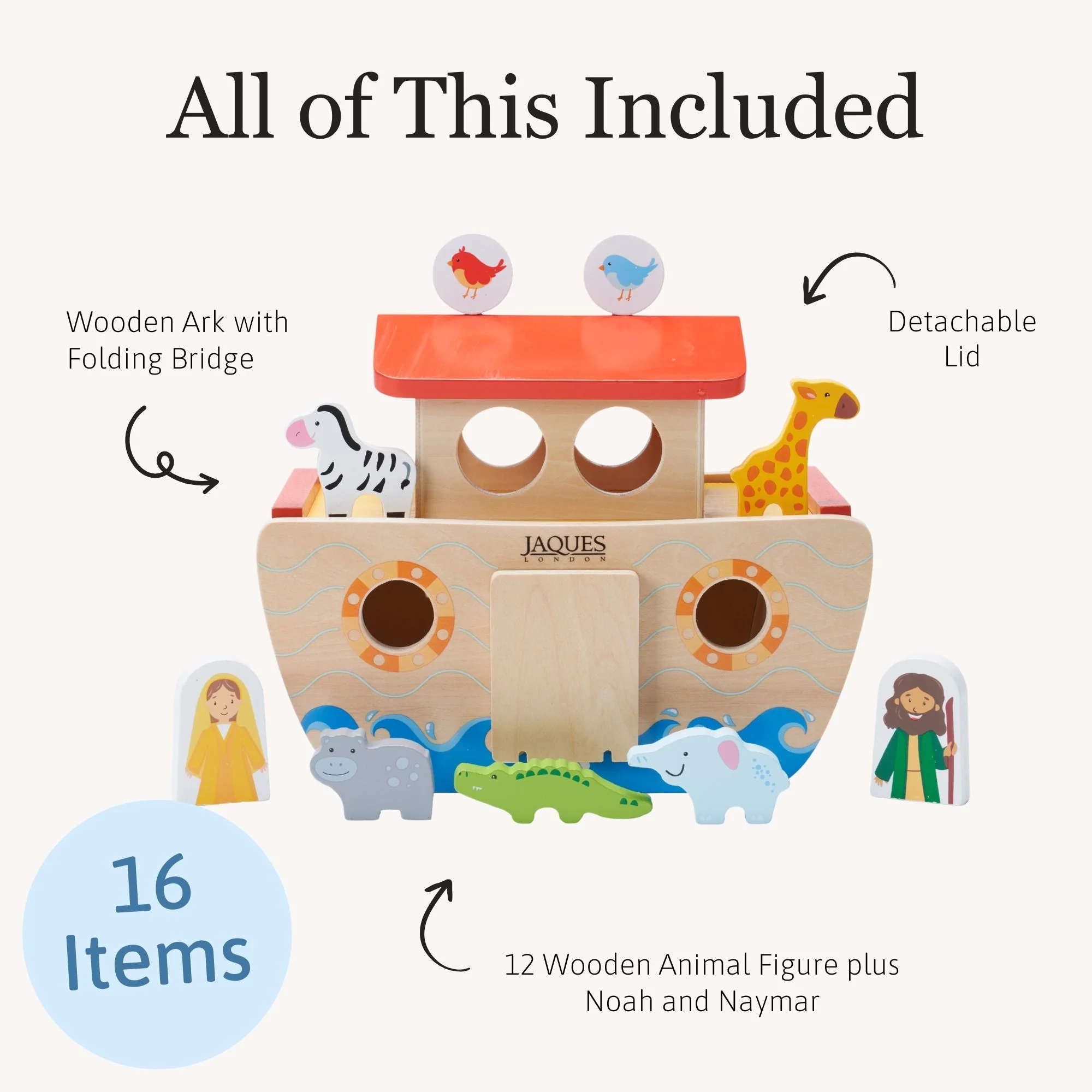 Wooden Noahs Ark - Wooden Animal Toy - Image 5